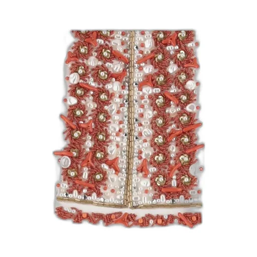 Bead Embellished Crewneck Mini Dress