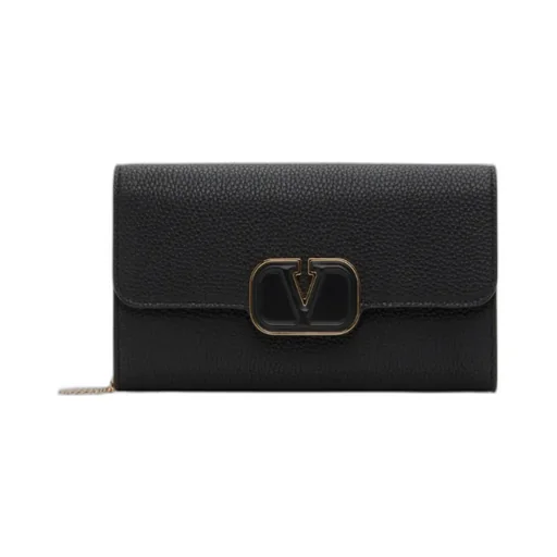 Garavani Logo Plaque Foldover Wallet