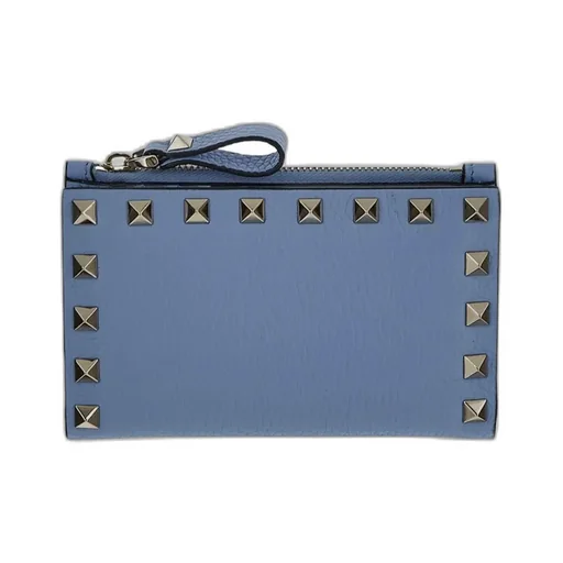 Rockstud-Embellished Leather Wallet