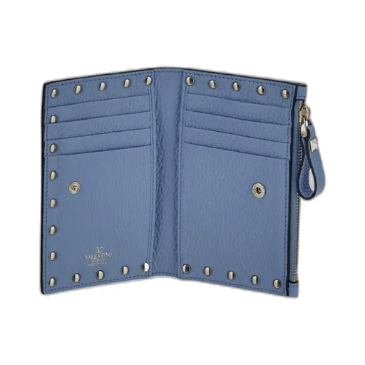 Rockstud-Embellished Leather Wallet