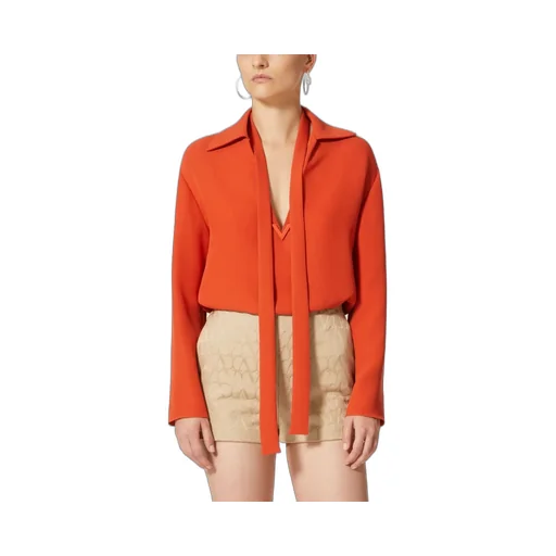 Vlogo Plaque V-Neck Blouse