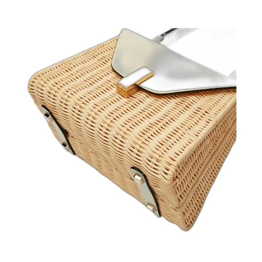 Iside Mini Woven Top Handle Bag
