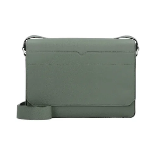 V-Line Foldover-Top Messenger Bag