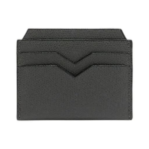 V-Shape Detail Leather Cardholder