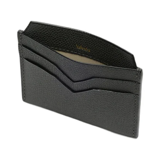 V-Shape Detail Leather Cardholder