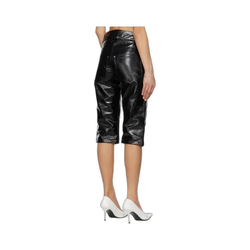 Knee Pad Leather Shorts