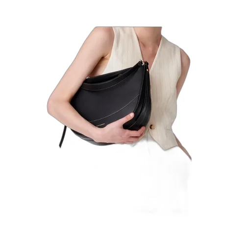 Large Top Handle Curved Shoulder Bag
