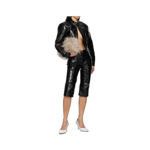 Knee Pad Leather Shorts