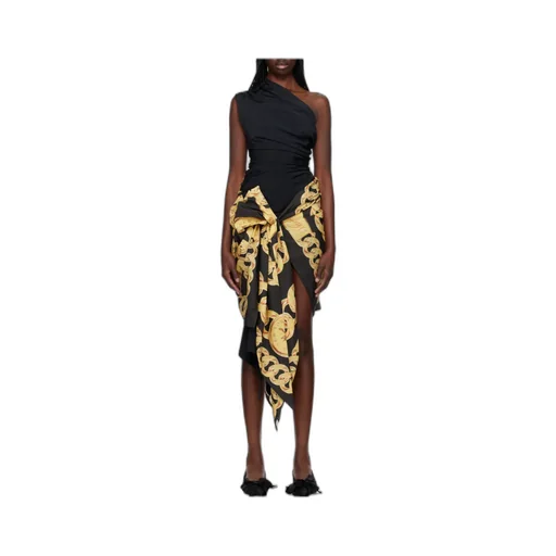 Draped One-Shoulder Dress