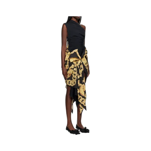 Draped One-Shoulder Dress