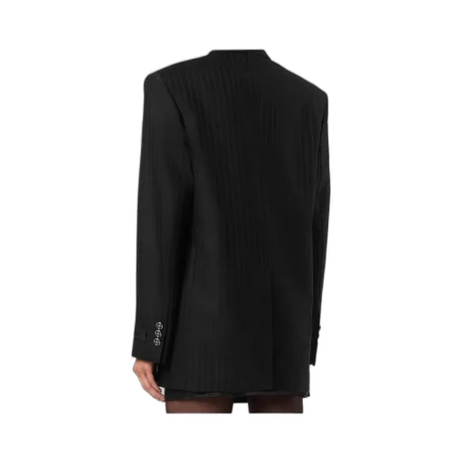 Double Breasted Pinstripe Blazer