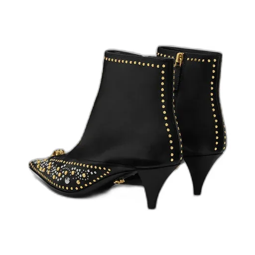 Embellished Pointed-Toe Boots