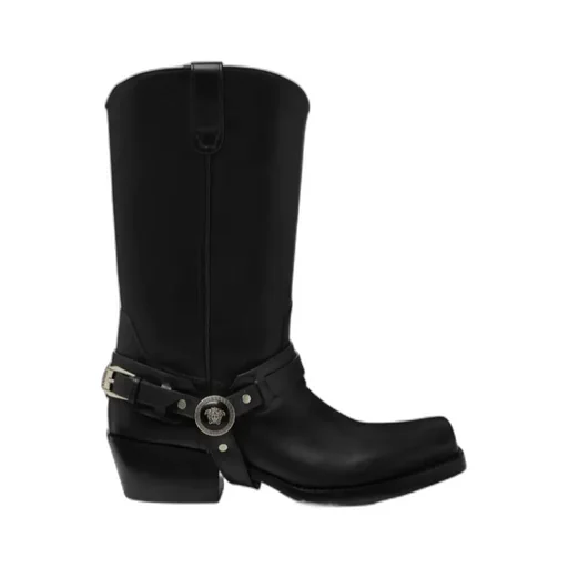 Square-Toe Heeled Boots
