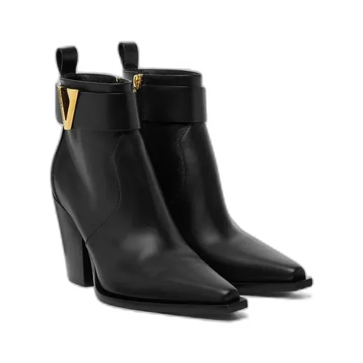 Zip-Up Heeled Ankle Boots