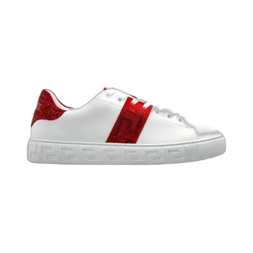 Greca Embellished Lace-Up Sneakers
