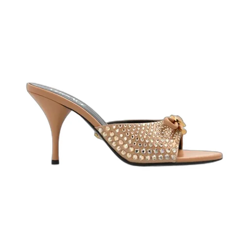 Embellished Open-Toe Heeled Mules