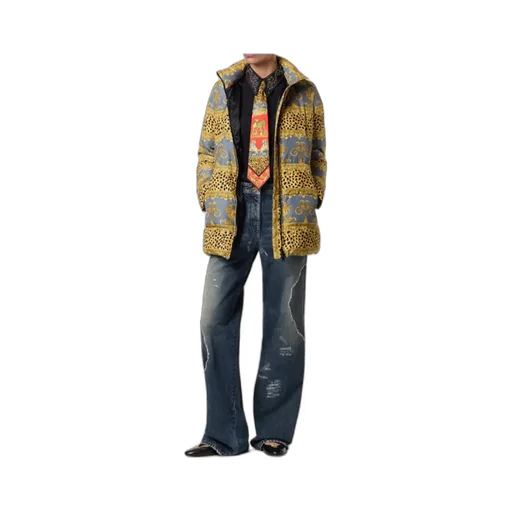 Pattern-Printed Down Jacket