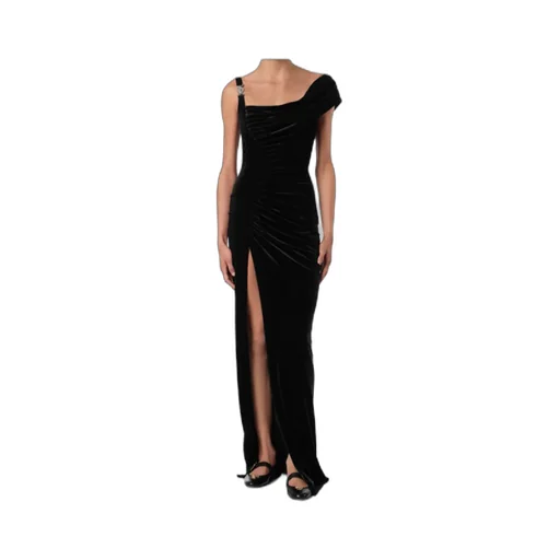 Draped Velvet Dress