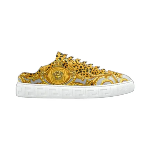 Leopard-Printed Lace-Up Sneakers