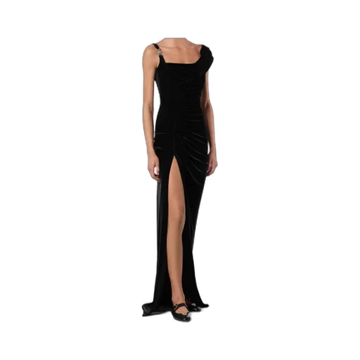 Draped Velvet Dress