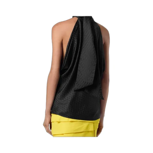 Neck-Tie Textured Top