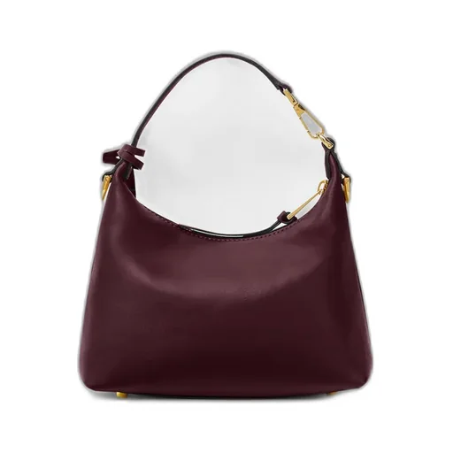Logo Plaque Zipped Shoulder Bag