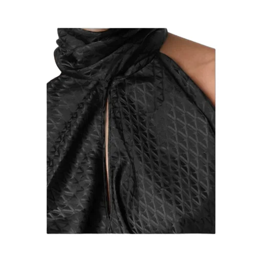 Neck-Tie Textured Top