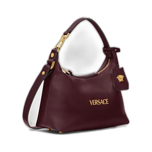 Logo Plaque Zipped Shoulder Bag