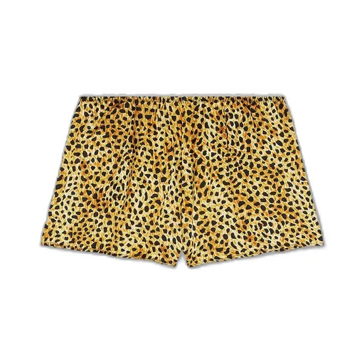 Leopard-Print Silk Shorts