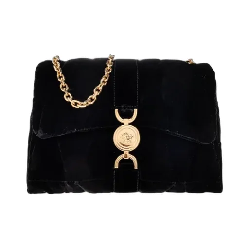 Kleio Chain-Linked Velvet Shoulder Bag