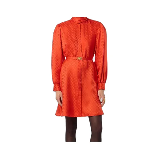 Belted Long-Sleeved Dress