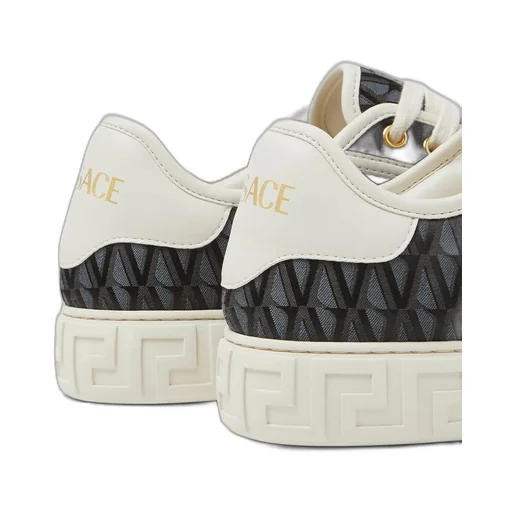 Greca-Pattern Lace-Up Sneakers