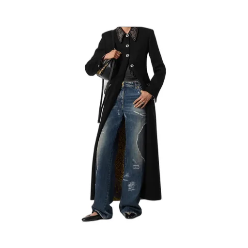 Logo-Patch Distressed Jeans