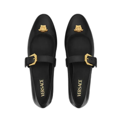 Medusa-Buckle Ballet Flats