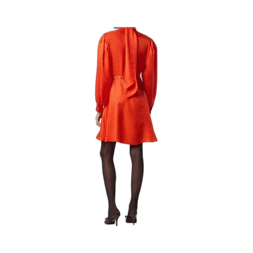 Belted Long-Sleeved Dress