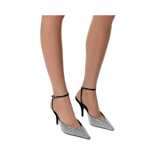85Mm Crystal La Medusa Slingback Pumps