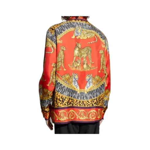 Wild Cats Printed Silk Shirt