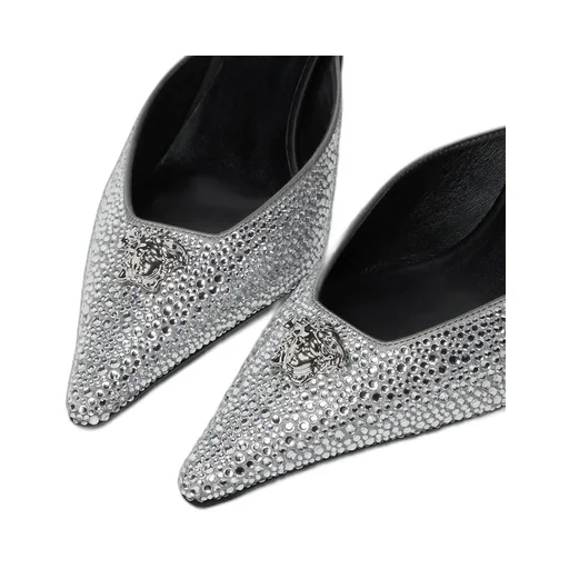 85Mm Crystal La Medusa Slingback Pumps