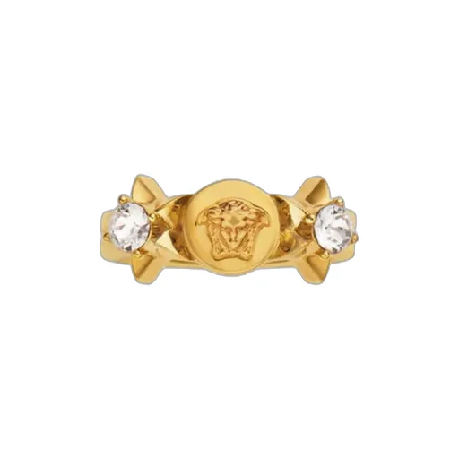 Logo-Engraved Embellished Ring