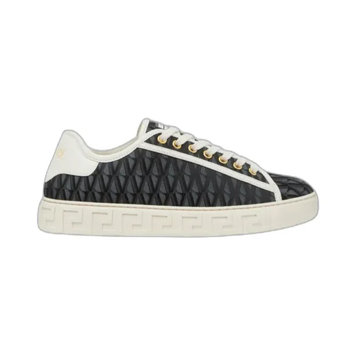 Greca-Pattern Lace-Up Sneakers