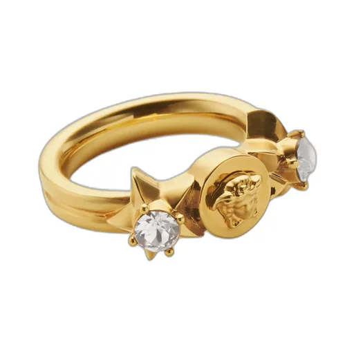 Logo-Engraved Embellished Ring
