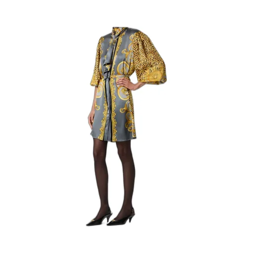 Long-Sleeved Belted Dress