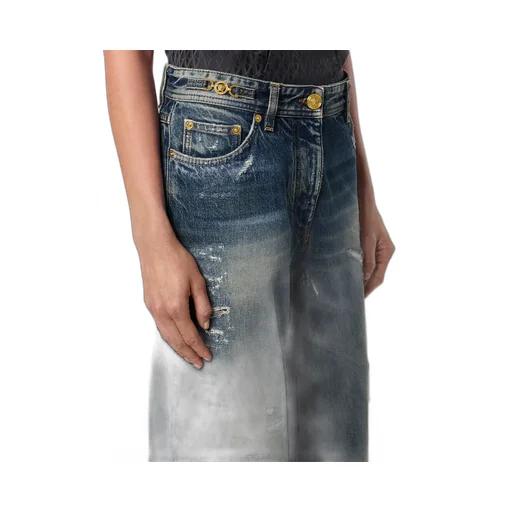 Logo-Patch Distressed Jeans