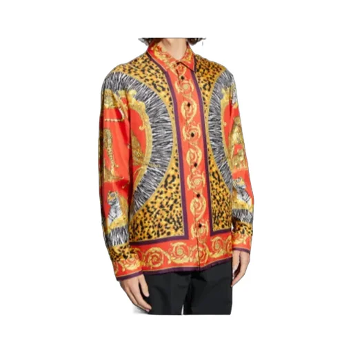 Wild Cats Printed Silk Shirt