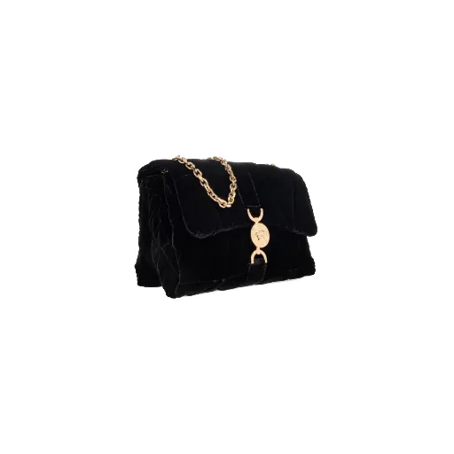 Kleio Chain-Linked Velvet Shoulder Bag