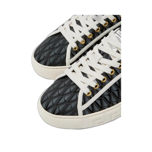 Greca-Pattern Lace-Up Sneakers