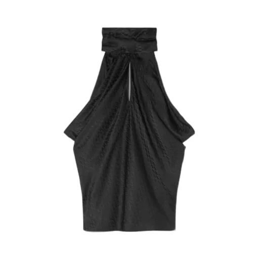 Neck-Tie Textured Top