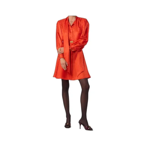 Belted Long-Sleeved Dress