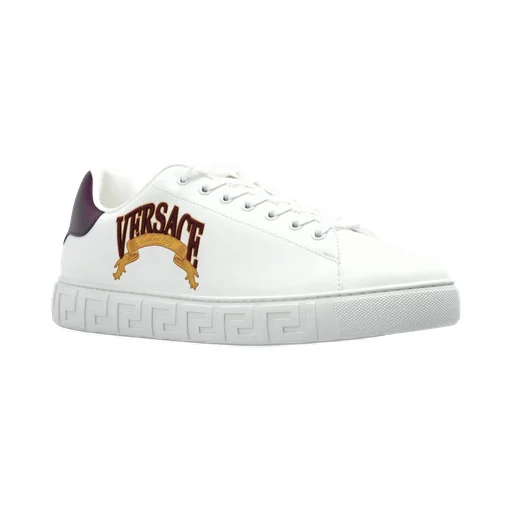 Logo Embroidered Lace-Up Sneakers