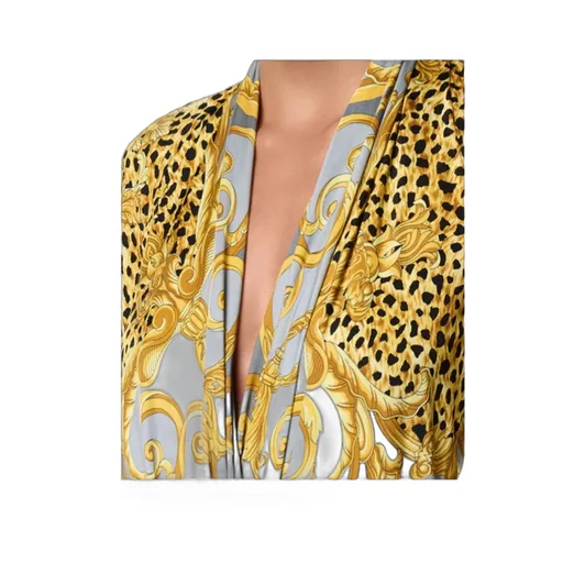Leopard-Printed Draped Bodysuit